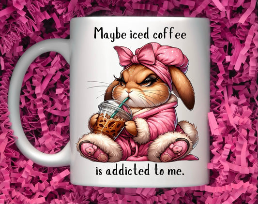 "Maybe Iced Coffee is Addicted to Me" Mug