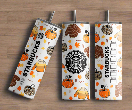 Fall Vibes Starbucks-Inspired 20 oz Tumbler