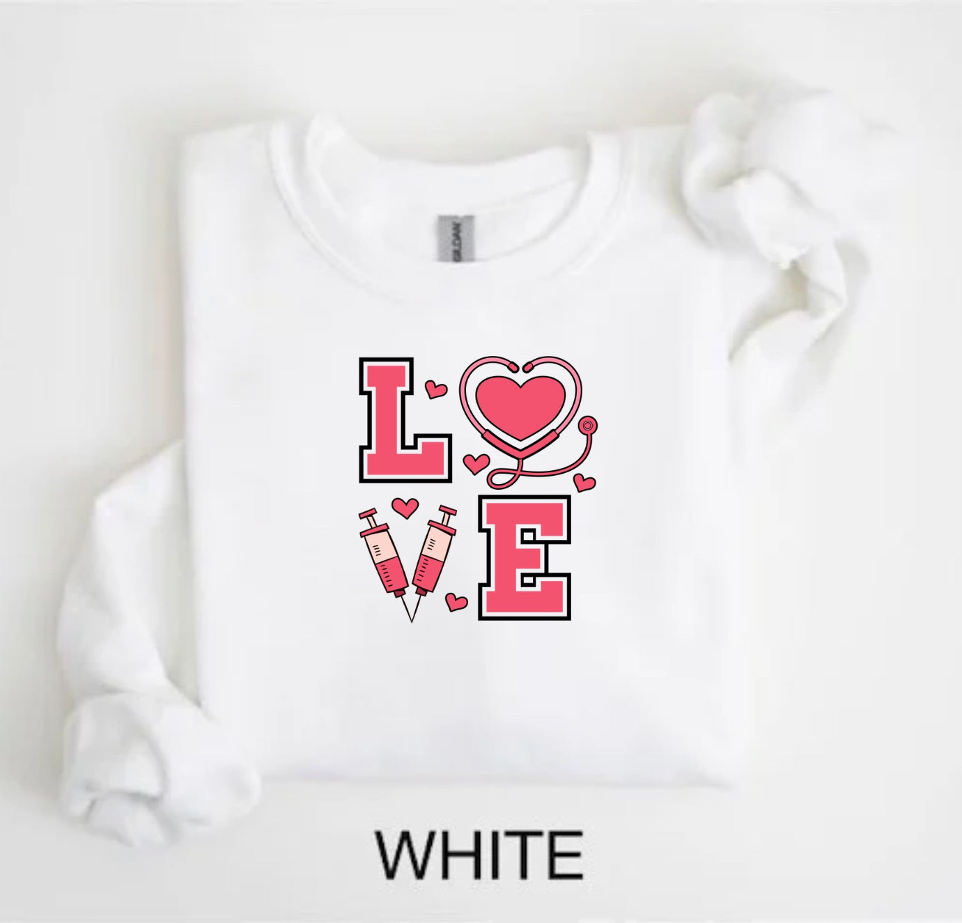 "Healing With Love Nurses Sweatshirts"