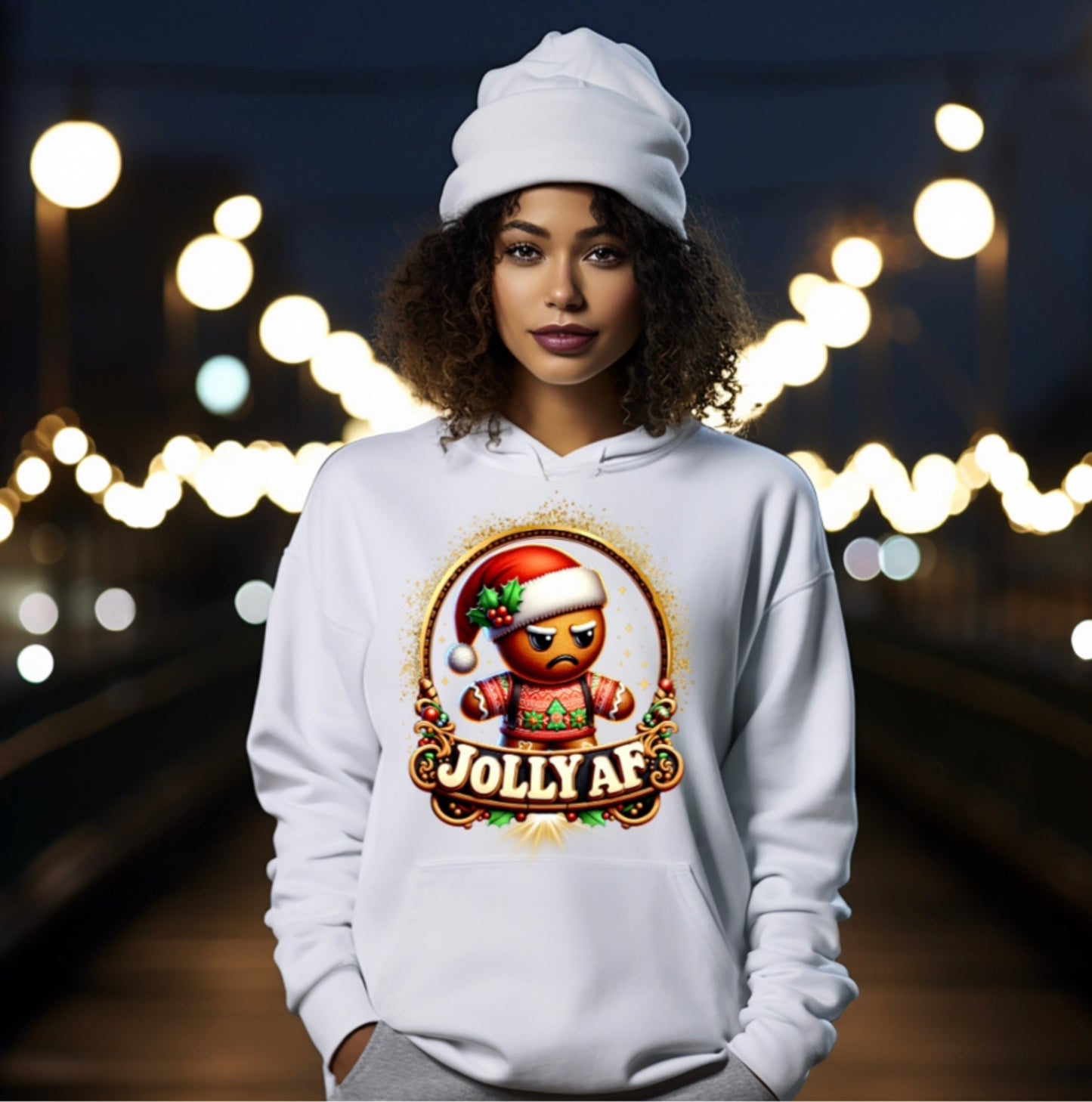 “Jolly AF” Christmas Hoodie