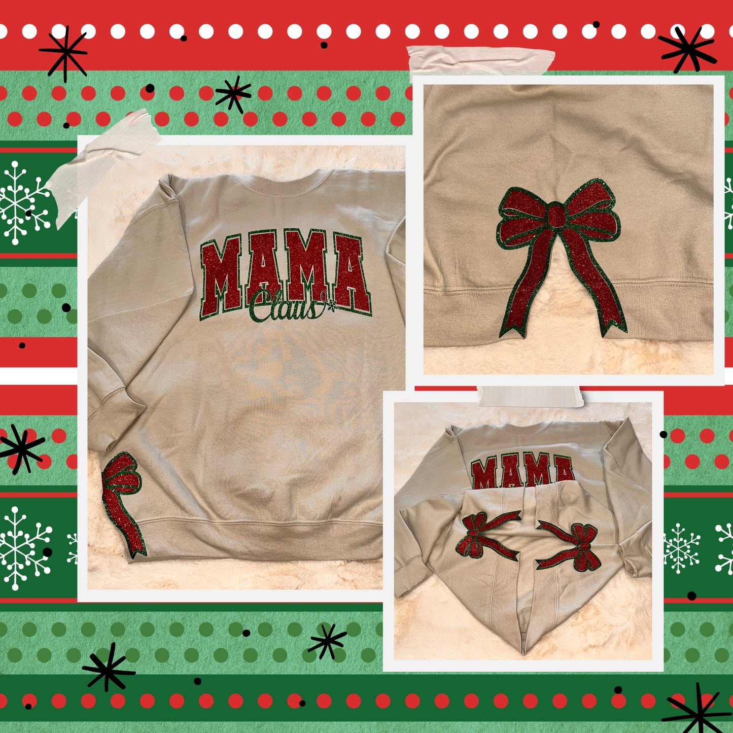 Mama Claus Side Bow Sweatshirt