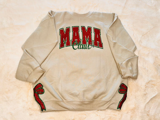 Mama Claus Side Bow Sweatshirt