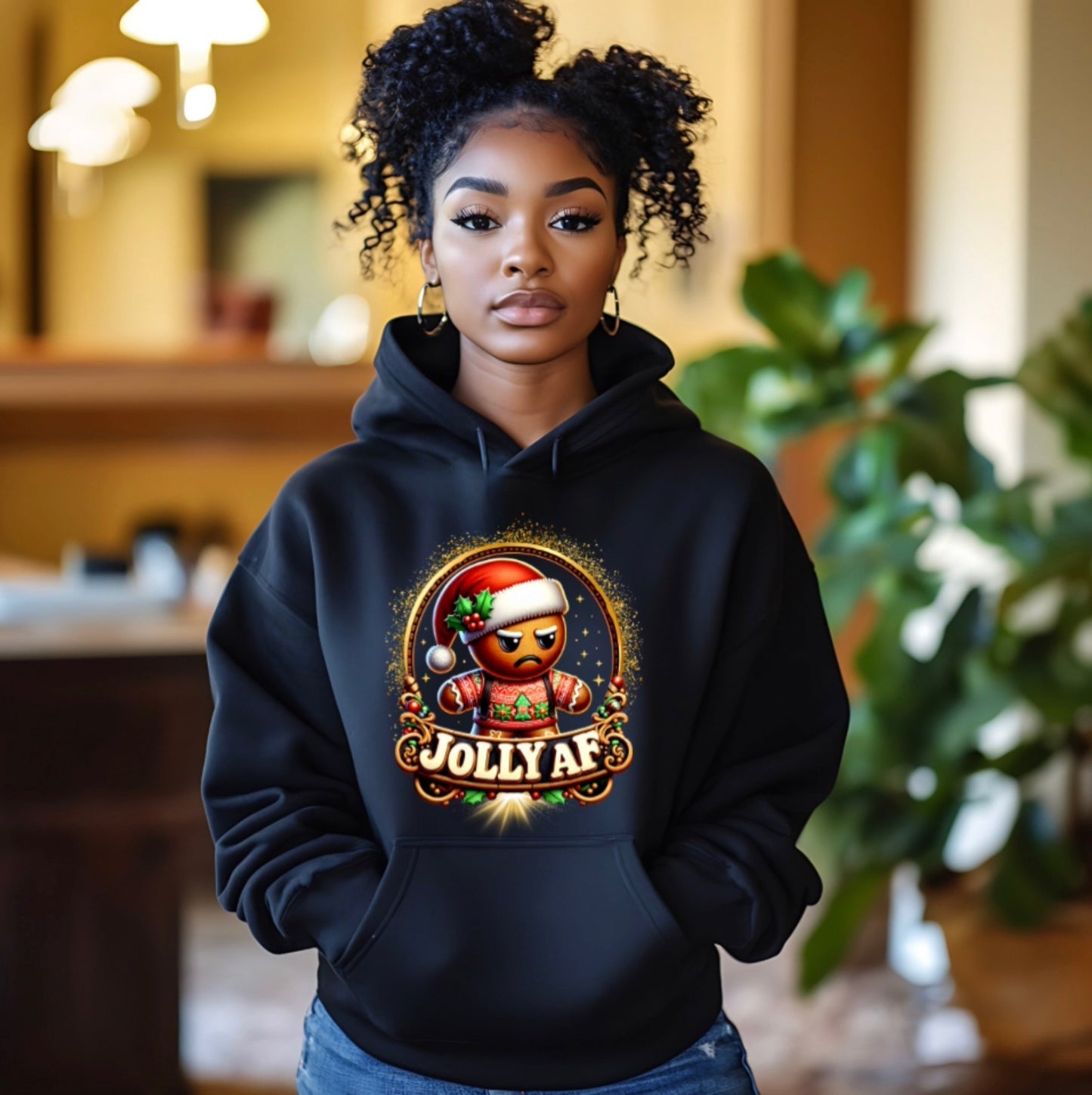 “Jolly AF” Christmas Hoodie