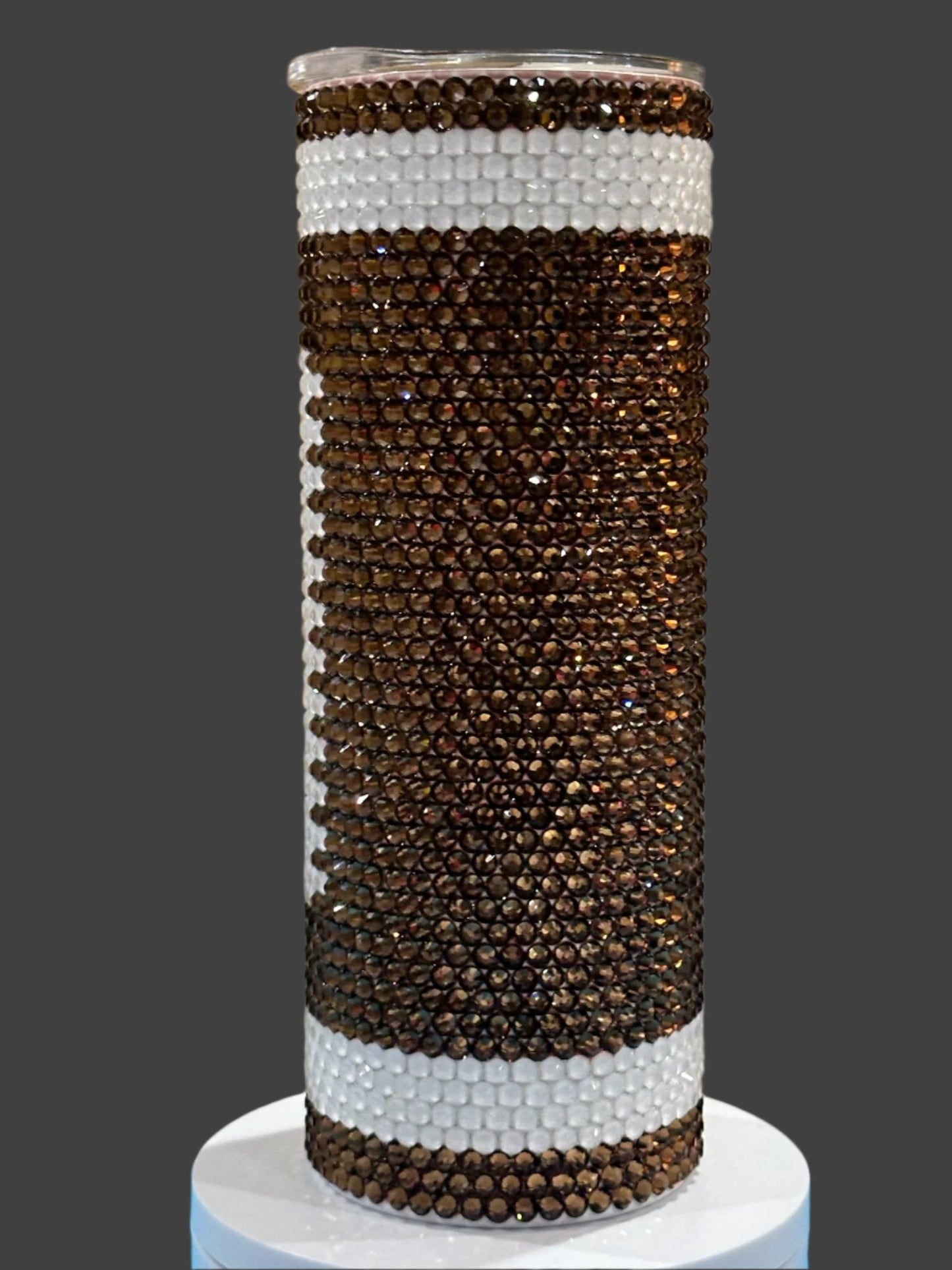 Football Rhinestone Bling Tumbler